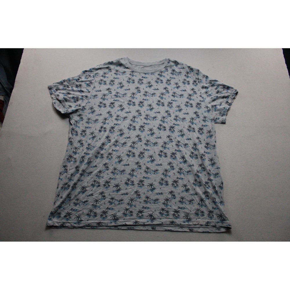 Goodfellow & Co T-Shirt Mens XXL Gray Excellent Tropical Palm Tree Print Tee